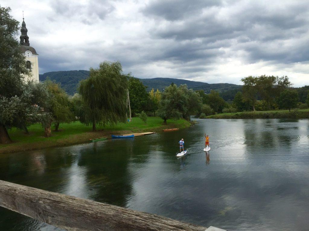 Around the island at Kostanjevica on The Krka River