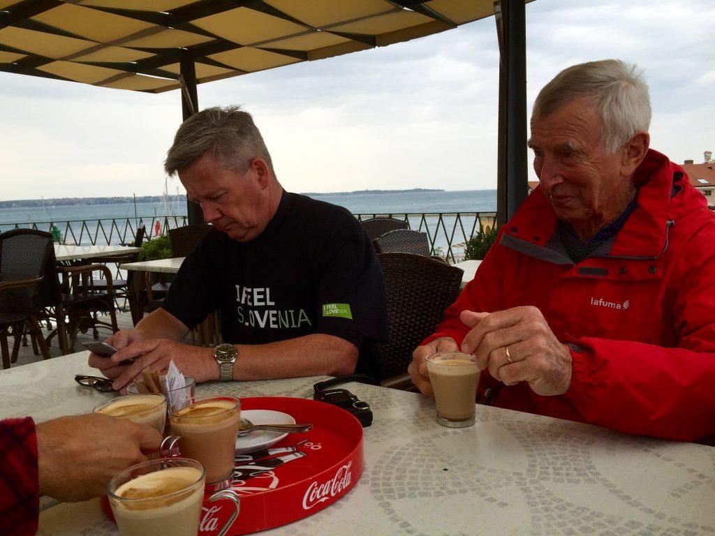 Roof-terrace of our hotel in Piran